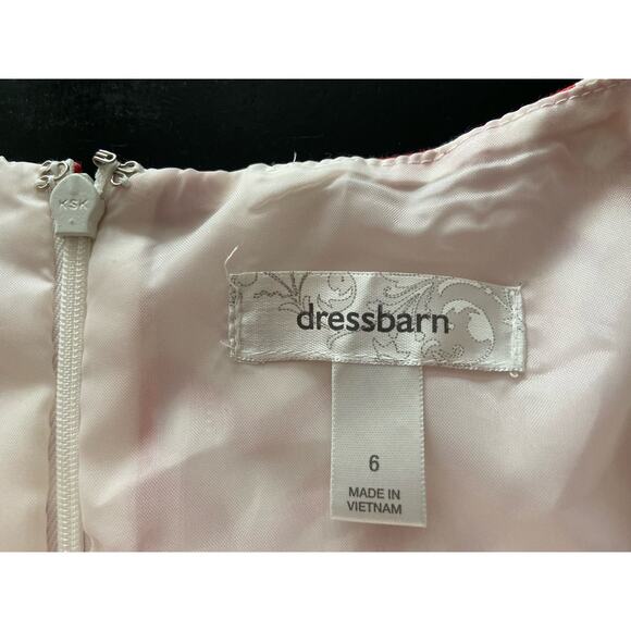 DRESSBARN Red/White Geometric Pattern Sleeveless Cotton Dress sz 6 - Picture 6 of 15